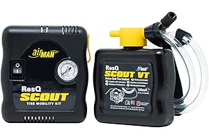 AirMan Pompe de gonflage compacte adaptée aux motocycles (ResQ Scout)