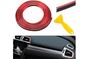 TOEECY Car Interior Moulding Trim 10m Universal Car Interior Accessories Automobile Moulding Line Decorative Accessories DIY Car Styling Interior With Installing Tool Red