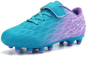 JABASIC Chaussures de Football à Crampons pour Sol Ferme - Enfants Garçons et Filles - Sportives Extérieu