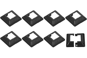 QUARKZMAN Pokrywa podstawy słupka, 8 szt. 32 x 32 mm / 1,3" x 1,3" x 1,3" osłona z tworzywa sztucznego do podstawy słupka ogrodzenia balustrady schodów balkonowych, 72 x 72 mm / 2,8 x 2,8" (łącznie)