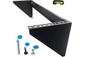 JINGCHENGMEI 3U 125 lb Weight Capacity Heavy Duty 19 Inches Steel Vertical Patch Panel Mounting Bracket for Networking Equipment (MFT-HVWRF3U）