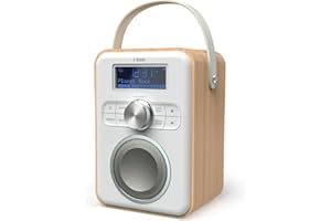 I-BOX Radio Portable Dab/Dab Plus/FM avec Bluetooth, Poste Radio Portable Rechargeable par USB, 10 Heures d’écoute, Transistor Radio Numérique Terrestre, Radio a Pile et Secteur pour Cuisine ou Jardin