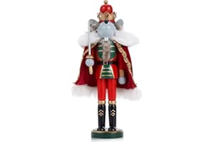 ‎VORFOR VorFor Nussknacker Figur Puppe,30cm Nussknacker,Weihnachtsdeko Holz,Deko (Schwert Rattenkönig), Freunde Und Freunde