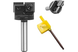 ZPSNDP Fresa per Spianare a 2 Taglienti, 8 mm Frese per Legno Fresatrice Verticale, Diametro di Taglio 25,4 mm, Punte Fresa Legno, Fresa Piallatrice per Legni Teneri e Duri, Truciolare, MDF, Laminato