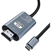 Coverzone HDMI &Ccedil;evirici USB-C HDMI 4K 30Hz 200cm Adapt&ouml;r USB C H-DMI Uyumlu Thunderbolt Type-C to 2 Metre Kablo Uzunluğu ZR85