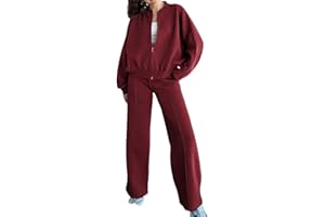 amropi Tuta da Donna Giacca con Cerniera e Pantaloni Jogging Tute 2 Pezzi Sportivo Completo