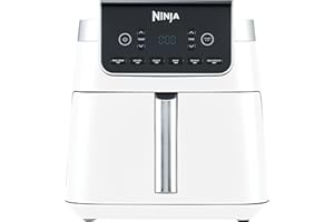 Ninja Air Fryer MAX PRO, 6.2L, sans huile, grand tiroir, rôtir, cuire, frire, familial, numérique, panier et plaque de cuisson compatibles lave-vaisselle, Blanc AF180EUWH