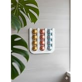 Vertuo Capsule Organizer &ndash; Magnet 12&rsquo; Coffee Capsule Stand (24x24 cm) (White)