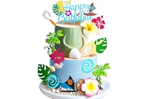 BACH AND BOOZY moana decoración para tarta de cumpleaños hawaiana decoración para cupcakes decoración para cumpleaños baby shower fiesta