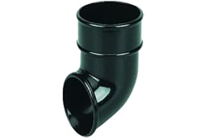 FLOPLAST 68mm Round Gutter Pipe Shoe - Black by FloPlast
