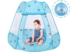 Meero London Pop Up Playhouse Play Tent Indoor or Outdoor Portable Play-Blue