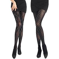 Collant Scintillanti Festa RSLOVE Collant A Rete Sexy A Vita Alta Con Brillanti Strass Per Donna - Lingerie, Nero , Taglia Unica Collant A Vita Alta Strass