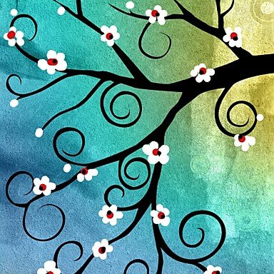 Leinwand-Set von 3 botanisch bunt hoffnungsvolle Lebensbaum Leinwand Druck fertig zum Aufh?ngen , 20″ x 28″ - 5