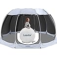 Leedor Gazebos for Patios Screen House Room 12-15 Person Canopy Pergolas Mosquito Net Camping Tent Dining Pop Up Sun Shade Shelter Mesh Walls Not Waterproof Gray,15'x15'