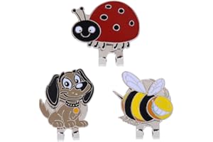 Colcolo Pack of 3 Cute Animals Golf Ball Marker & Golf Hat Cap Visor Clip Gift