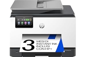 HP OfficeJet Pro 9132e 404M5B, Stampante Multifunzione a Getto d'Inchiostro A4 a Colori, Fronte e Retro Automatico, 25 ppm, Wi-Fi, Smart, 3 Mesi di Inchiostro Instant Ink Inclusi, Grigia