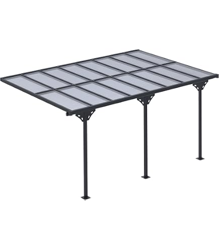 Devoko Pergola Aluminium 4x3m Avec Toit Réglable - Fixations Magnétiques, Protection UV, Pour Jardin Et Terrasse