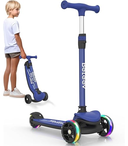 Trottinette Enfant 3 Roues BLITZ UK – LED Roues Qui Clignotent, Hauteur Réglable Modèle 809A