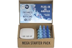 Febreze 3Volution Air Freshener Plug-In Starter Kit + 4 Refills (20ml x 4) – Lenor Spring Awakening