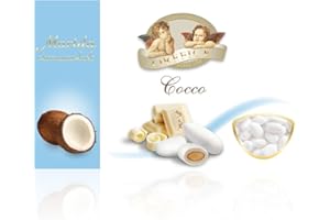 AROMATASTE Dragées à la noix de coco aux Amande recouverts de Chocolat Blanc 500g (90 Unités)