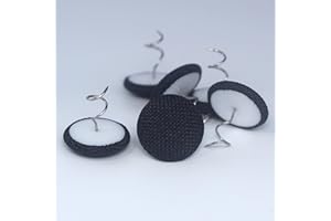 MIOULE Upholstery Tacks Twist Pins for slipcovers，Headliner Pins - Bed Skirt Pins Or Holders - Pins to Hold Bedskirt in Place for Furniture Pins (12PCS Black)