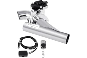 H-YEEU Kit sistema silenziatore di scarico elettrico in acciaio inox da 51mm 2" con interruttore a valvola e telecomando