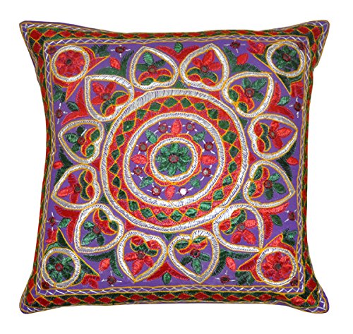 Design Spiegel gestickte Vintage Kissen für Sofa Deko Kissen Cover Set von 5 40 x 40 cm - 7