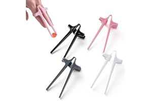 OHYER 4 Pièces Baguettes de Doigt pour Gamer Pinces à Doigt pour Joueurs Snacks Baguettes de Joueur Finger Auxiliaires Pinces À Collation Sans Se Salir Les Mains pour Manger Des Snacks (4 Couleurs)