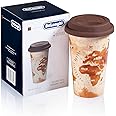 De'Longhi Travel Mug DLSC056 Thermos a Doppia Parete per Drink Caldi e Freddi, Facile da Trasportare, Custodia Antiscivolo in