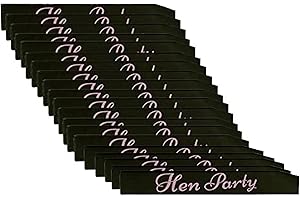 GRASSVILLAGE 21 Pcs Black Hen Party Sashes For Wedding Ladies Hen Night Out Fancy Dress Accessory