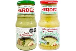 Mexican Mama Guacamole und Extra Spicy Guacamole Importierte mexikanische Saucen 240g (2er Pack) Herdez