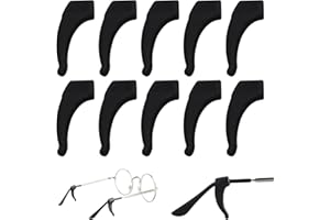 AOMHREK 10 Piezas 5 Pares Sujeta Gafas, Ganchos para las Orejas de Silicona, Montura de Gafas Antideslizante, Accesorios para Gafas Adecuados para Gafas de Sol, Gafas de Lectura
