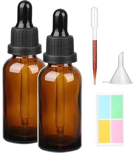 4 Leere Tropfflaschen Aus Bernstein-Glas – Je 15 Ml, Mit Pipette & Schwarzer Kappe, Für ätherische Öle & Kosmetik