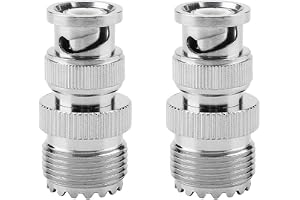 LiebeWH 2st PL259 Coax Connector BNC Male Plug to UHF SO239 Female Jack RF Coaxial Adapter Cable Connector