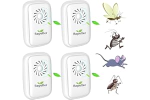 WARDBES Repelente Ultrasónico de Plagas,Repelente de ultrasonidos para Ratones,Repelente para Mosquitos,Repelente Eléctrico Extra Fuerte para arañas,Trampas para Ratones,cucarachas,chinchetas