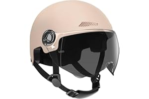 Rehmanniae Stadthelm - Fahrradhelme für Männer und Frauen | Roller Helm Mopedhelm Für Motoroller für Damen und Herren | Jet-Helm Chopper Cruiser Vintage Pilot Helmet, Bestehen Sie den Kollisionstest