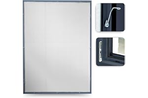 Rollmayer Fliegengitter Alurahmen Fliegenschutz Insektenschutz Braun, Anthrazit oder Weiß als Selbstbausatz (Anthrazit - 100 x 120 cm - BxH)