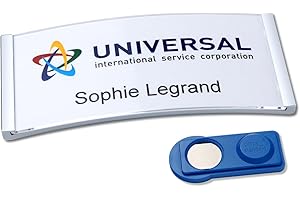 BADGEPOINT 20 badge portanome polar® 35 “metal“ magnetici, compresi fogli da stampare