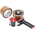 Fit For The Job Tape Gun and Tape Dispenser with 2 Rolls of Packaging Tape Brown - Ideal for Packing Tape, Fragile Tape - Heavy Duty Tape Dispenser for Efficient Sealing and Packing Needs