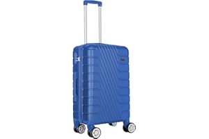 ARTREE Maleta de Cabina ABS 48 x 35 x20 cm，Trolley Pequeña Equipaje de Mano,con 4 Ruedas Giratorias Dobles con 360ª y Candado Incrustado,Maletas de Viaje Extra Pequeñas Ligeras-Azulc Brillante