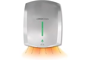 ProLux Concepts 2000W Automatic Hands Free Hand Dryer | Energy Efficient High Speed Drier for Washrooms Bathrooms & Toilets in Retail, Commercial and Hospitality Venues (Silver)