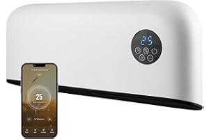 TCP Smart Down Flow Ceramic Heater 2000w App & Remote Control, WiFi, IP22 Bathroom, Office, Commercial, Works with Alexa, Google Home & Siri Shortcuts, 2 Heat Modes, Quiet, Timer, Smart Schedules