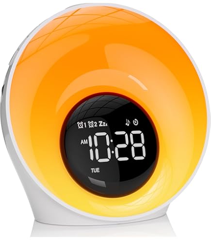 Réveil Enfant Avec écran IPS Interactif - Thèmes Animés + Capteur Température/humidité - Sons Apaisants - USB-C