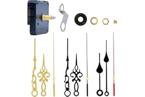 KUOXAN 1 PCS Battery Powered Clock Movement, Silent Quartz Clock Mechanisms, Replacement Kit DIY Wall Clock Mechanism, High Torque Clock Movement for Repair Home Restaurant Hotel Office Classroom