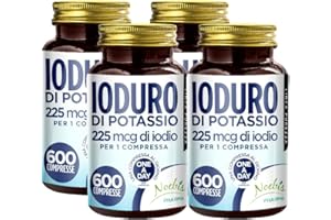 NOEBIS PHARMA Ioduro di Potassio 2400 Compresse - 225 mcg di Iodio per 1 Compressa - Fornitura di Lunga Durata