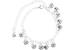 Holibanna Bells Chain Bracelet Solid Link Chain Bracelet Anklet Wrist Jewelry for Women Ladies Girls
