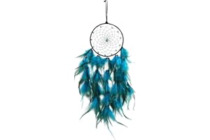 Bototack Blue&Black Dream Catchers, Handmade Indian Romantic Fairy Dreamcatcher with Feather, Dream Catcher Wall Hanging Decoration Ornaments Gifts