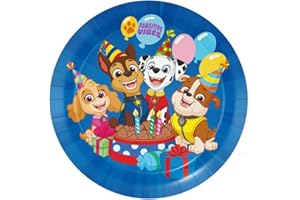 BeenSmile, 8 Platos Deshechable, 23 Cm Patrulla Canina, Platos Desechables para Fiesta de Cumpleaños Infantil, Artículos de Decoración para Fiestas Temáticas