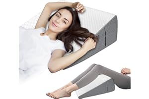 YARVPUV Keilkissen für Bett und Couch,Ergonomisches Kopfkissen Memory Schaum Lesekissen für Reflux Schlafapnoe,hochdichtes Schaumstoff-Dreieckskissen,für Rückenunterstützung beim Spielen, Lesen oder Fernsehen