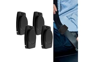 TNTGMG Sicherheitsgurt Versteller,4 Stück Auto Schultergurt Versteller,4,5×6,5×1,5cm,Universell Auto Sicherheitsgurt Klammern für lose Gurte,Automobil Schulter Nackenschutz Kunststoff Riemen Clips